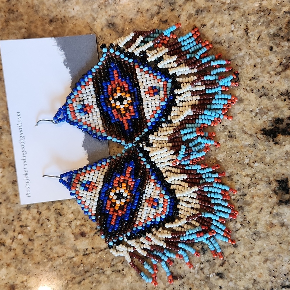 Artisan made beaded earrings